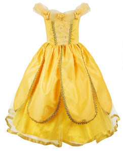 JerrisApparel Costume da Principessa Belle Deluxe Vestito Festa Fantasia... - Ilgrandebazar