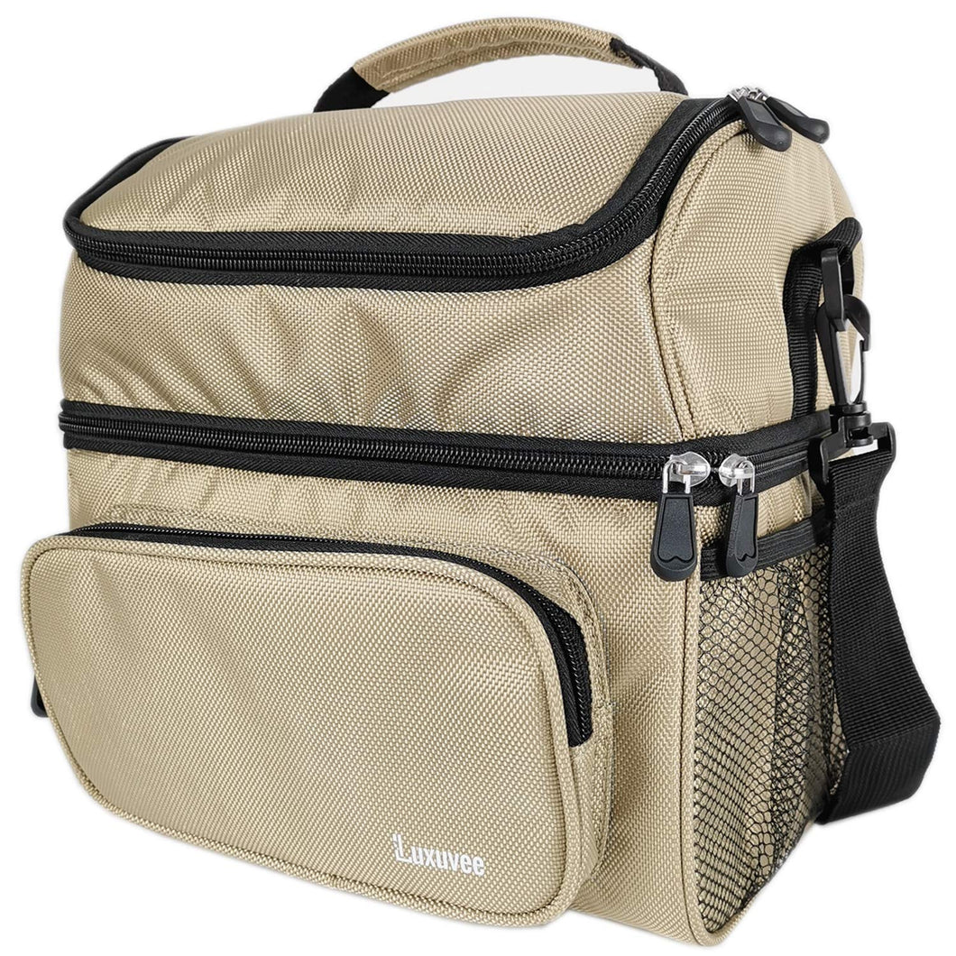 Borsa Termica Pranzo, Luxuvee Porta Pranzo Grande capacità 14L Cachi - Ilgrandebazar