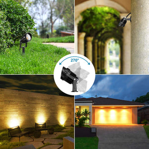 MEIKEE 15 LED Faretti Solari, Impermeabile IP66 Faretto per Luce Calda - Ilgrandebazar