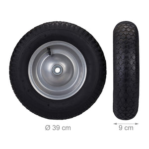 Relaxdays 200 kg, Nero Ruota per Carriola 4.80 4.00-8 Pneumatico ad