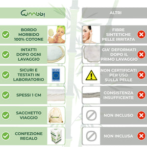 Dischetti Struccanti Lavabili Bambù Riutilizzabili 16 Pezzi Salviette... - Ilgrandebazar