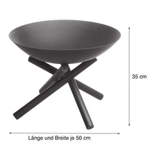 Carica l&#39;immagine nel visualizzatore di Gallery, Gartenfreude Home Design - Braciere da Giardino, 50 x 50 x 35 cm, Nero