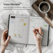 Carica l&#39;immagine nel visualizzatore di Gallery, Diario 2024 di Smart Panda – Agenda 2024 Settimanale - Design Semplice per Stimolare la Produttività – Copertina Morbida, Intervalli di 30 Minuti – Calendario Annuale con Note – A5, in Italiano