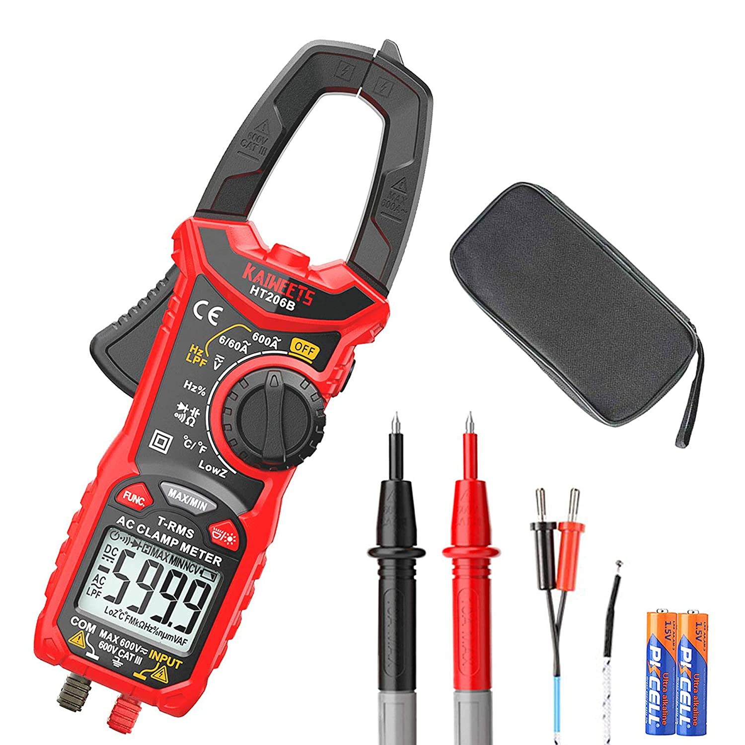 PN200 Pinza Amperometrica Digitale DC/AC 600A Corrente 4000 Conteggi Multimetro Amperometro Tester Di Tensione Auto Hz Capacita Ncv Ohm Test 87937418