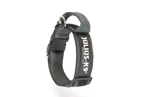 Collare K9 serie Color & Gray con manico richiudibile, nero, 40 mm x 47-67 cm - Ilgrandebazar