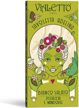 Carica l&#39;immagine nel visualizzatore di Gallery, VIALETTO Adelina | Cioccolato Bianco Salato con Pistacchi e Mandorle| Tavoletta da 90 grammi
