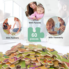 Carica l'immagine nel visualizzatore di Gallery, StillCool Jigsaw Puzzle in Legno Animal Puzzle 9 Pezzi Giocattoli didattici educativi per Bambini in età Compresa tra 1 e 2 Anni (6 Puzzle) (60 Pezzi)
