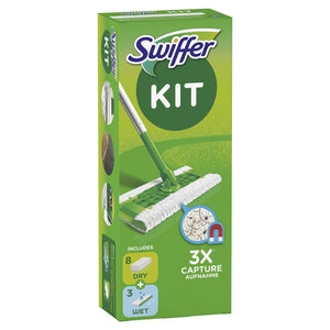 Swiffer Starter Kit Scopa Lavapavimenti per Pulizia di Pavimenti, in Legno... - Ilgrandebazar