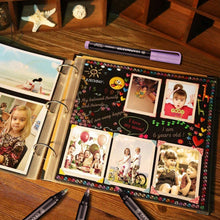 Carica l'immagine nel visualizzatore di Gallery, Pennarelli Metallici, Set di 10 Colori Assortiti Penna per Vernice per Libro degli Ospiti Carta per Matrimonio in Vetro Album Fotografico Scrapbook Plastica Legno Ceramica(Pennello Punta)