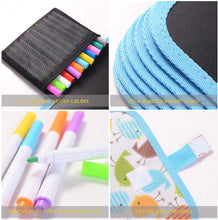 Carica l'immagine nel visualizzatore di Gallery, HellDoler Portatile da Disegno per Bambini, Doodle Disegno Giocattoli Libro di Pittura per Bambini con 12 Penne cancellabili Colorate, Lavagna a Doppia Faccia, Reuseful, 14 Pagine Libro da disegno