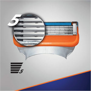 Gillette Fusion5 Lamette da Barba, 12 Ricambi da 5 Lame, Delicatezza Insuperabile, Rasatura Scorrevole con Striscia Lubrificante, Fino a 1 Mese di Rasatura con 1 Lametta 12 Unità