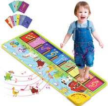 Carica l'immagine nel visualizzatore di Gallery, Joyjoz Tappeto Musicale Bambini con 25 Suoni, Tappeto Piano con 7 Suoni di Animali, Tappeto Danza Musicale Tocco Mat Bambini Educativo Giocattolo per Bambini 1 a 5 Anni (100 x 36cm) 7 Colori 100*36