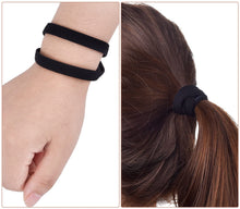 Carica l&#39;immagine nel visualizzatore di Gallery, 4 Pezzi Spesse Fasce Elastico Non Scivolo Fasce per Capelli da Sport per Donne e Uomini, Nero e Grigio