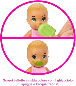 Barbie- Playset Pappa e Bagnetto con Bambola Bebè Cambia Colore e Accessori Giocattolo per Bambini 3+ Anni, GHV84