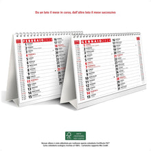 Carica l&#39;immagine nel visualizzatore di Gallery, Calendario da Tavolo 2024 con Feste Settimane Lune e Santi con Numeri Grandi - Calendario 2024 da scrivania - Calendario ECOLOGICO 100% Certificato FSC® - 1 PZ