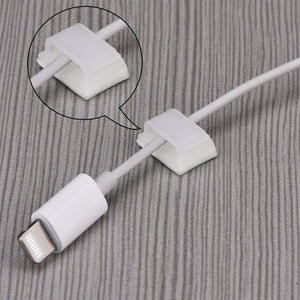 100 Pezzi Adesivo Cavo Clip Fascette Stringicavo Gestione Fascette... - Ilgrandebazar