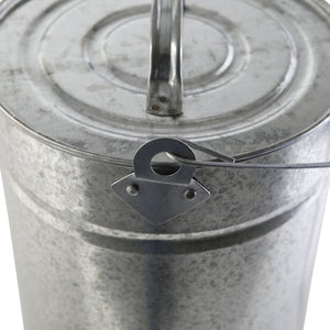 Kamino - Flam 333259 Secchio per la Cenere con Manico e 40x28x35 cm, Argento - Ilgrandebazar