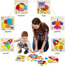 Carica l'immagine nel visualizzatore di Gallery, Comius Sharp Puzzle di Legno Set, 6 Pezzo Giocattoli Puzzle in Legno, Educativo Giocattoli Giochi Set Regalo, Giocattoli Montessori per 3 4 5 Anni Bambina Bimbo Ragazza Ragazzo (Trolley)