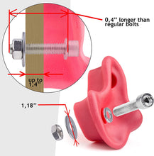 Carica l&#39;immagine nel visualizzatore di Gallery, Cateam Prese d&#39;arrampicata per Bambini - 24psc - 8 Colori - con Hardware di Installazione sicura. Rocce da Arrampicata in plastica Ruvida Spessa con 2 Maniglie Bonus Incluse.