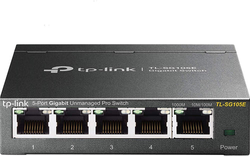 TP-Link TL-SG105E Switch 5 Porte RJ45 Gigabit 10/100/1000 Mbps, 5 Porte, nero - Ilgrandebazar