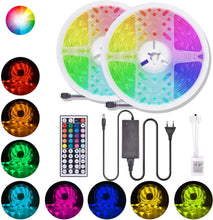 Carica l&#39;immagine nel visualizzatore di Gallery, MROTY ITALIA | Striscia LED RGB 5050, Strisce LED, Luci LED - Alimentatore e Telecomando a 44 tasti, 12V 5A, 300 LED - Decorazioni Interno ed Esterno per vari eventi - Ultimo modello, Tecnologia 2020