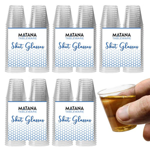 300 Bicchieri per Shot in Plastica Rigida, Trasparente (30 ml) - Trasparente. - Ilgrandebazar