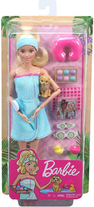 Barbie- Wellness Playset Spa con Bambola e Accessori Giocattolo per Bambini 3+ Anni, Multicolore, GJG55