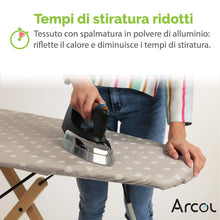 Carica l&#39;immagine nel visualizzatore di Gallery, ARCOL Copertina Ricambio ad Elastico Compatibile per ASSE da Stiro Foppapedretti, Made in Italy, Copertura Copriasse da Stiro 100% Cotone (Copertina, Beige)
