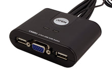 Carica l&#39;immagine nel visualizzatore di Gallery, Aten CS22U KVM Switch 2-&gt; 1 USB Black - Ilgrandebazar