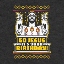 Carica l&#39;immagine nel visualizzatore di Gallery, Shirtgeil Maglione Brutto di Natale per Lui - Go Jesus It&#39;s Your Birthday Felpa da Uomo