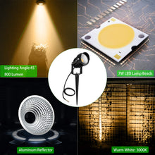 Carica l&#39;immagine nel visualizzatore di Gallery, Luci da Giardino 7W COB, CLY Faretti led, 800LM Bianca 2-pcs - Ilgrandebazar
