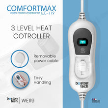 Carica l'immagine nel visualizzatore di Gallery, Comfortmax WE119 Sottocoperta elettrica 150 x 80 cm Spegnimento automatico Protezione da surriscaldamento, 3 impostazioni di temperatura, lavabile, scaldamaterasso adatto a tutti i materassi
