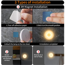 Carica l'immagine nel visualizzatore di Gallery, daphomeu 6 Pezzi 8 LED Luce Notturna LED Ricaricabile USB, Luce a induzione Interna, Luce Notturna Sensore Movimento, per Armadietto, Scale, Cucina, Corridoi, Camera