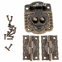 Carica l&#39;immagine nel visualizzatore di Gallery, Scatola decorativa in legno antigraffio Hasp Latch Lock con mini... - Ilgrandebazar