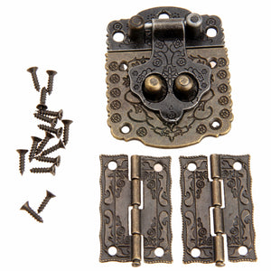 Scatola decorativa in legno antigraffio Hasp Latch Lock con mini... - Ilgrandebazar