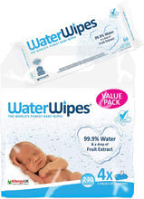 Carica l&#39;immagine nel visualizzatore di Gallery, WaterWipes Salviette Umidificate, Salviette Neonato per Pelli Delicate, 99.9% di Acqua Purificata, Non Biodegradabile, 60 Unità (Confezione da 4) Non biodegradabile 60 Unità (Confezione da 4)