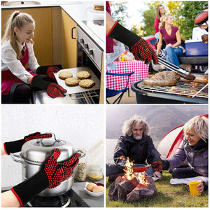Mingco Guanti Barbecue, Guanti Ignifughi, Guanti da Forno, Resistenza al... - Ilgrandebazar