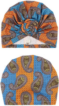 Carica l'immagine nel visualizzatore di Gallery, DRESHOW 5 Pezzi Donne Africana Turbante Sciarpa Avvolge Testa Boho Turbante Elastico Annodato Berretto Pre-annodato Berretto Chemio Cappello 5 Pack Donuts Flower A