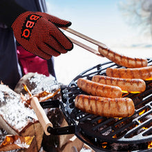 Carica l'immagine nel visualizzatore di Gallery, alenyk Guanti da Forno,Guanto BBQ,Ignifughi,Certificato EN407,Resistenti Calore Fuoco Alte Temperature Griglia Giardino,Campeggio,Cucina,Barbecue,Pizza,Carbonella, Camino Polsino Lungo Cotone 2PEZZI