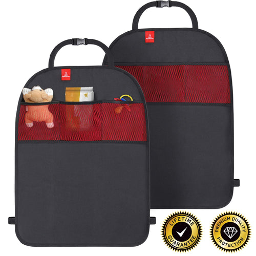 ROYAL RASCALS | Tappetini Paracalci x2 | Protegge la Nero con tasche rosse - Ilgrandebazar