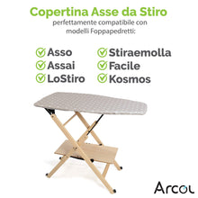 Carica l&#39;immagine nel visualizzatore di Gallery, ARCOL Copertina Ricambio ad Elastico Compatibile per ASSE da Stiro Foppapedretti, Made in Italy, Copertura Copriasse da Stiro 100% Cotone (Copertina, Beige)