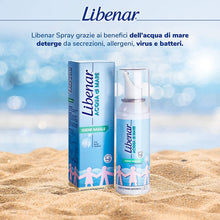 Carica l'immagine nel visualizzatore di Gallery, Libenar Spray per Igiene Nasale, Soluzione Isotonica con Acqua di Mare per Adulti, Bambini e Neonati - 100 ml
