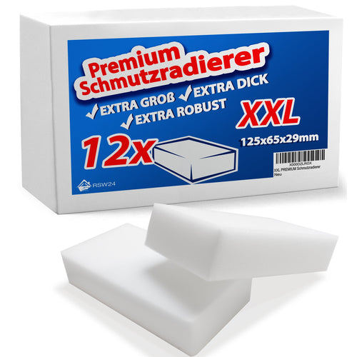 RSW24 12 pezzi Gomma per cancellare lo sporco PREMIUM XXL EXTRA Large - Ilgrandebazar