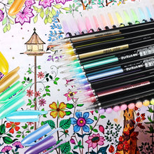 Carica l&#39;immagine nel visualizzatore di Gallery, Set di 48 penne gel colorate - glitter, metallico, 48color-1,0mm, Multicolore - Ilgrandebazar
