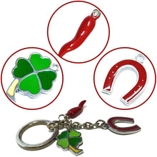 Carica l&#39;immagine nel visualizzatore di Gallery, 2MP GLAMOUR Portachiavi Portafortuna Cornetto Rosso Ferro di Cavallo... - Ilgrandebazar