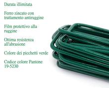 Carica l&#39;immagine nel visualizzatore di Gallery, 50 Picchetti Telo Pacciamatura Novità 2019 Zincati Con Trattamento XL, verde - Ilgrandebazar