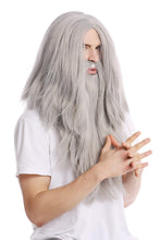 Carica l&#39;immagine nel visualizzatore di Gallery, WIG ME UP ® - PW0210-ZA68E Parrucca &amp; Barba Halloween Carnevale Lunga Liscia... - Ilgrandebazar