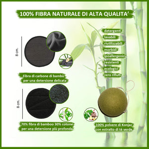 Dischetti Struccanti Lavabili Riutilizzabili Ecologici 6 In Carbone Di... - Ilgrandebazar