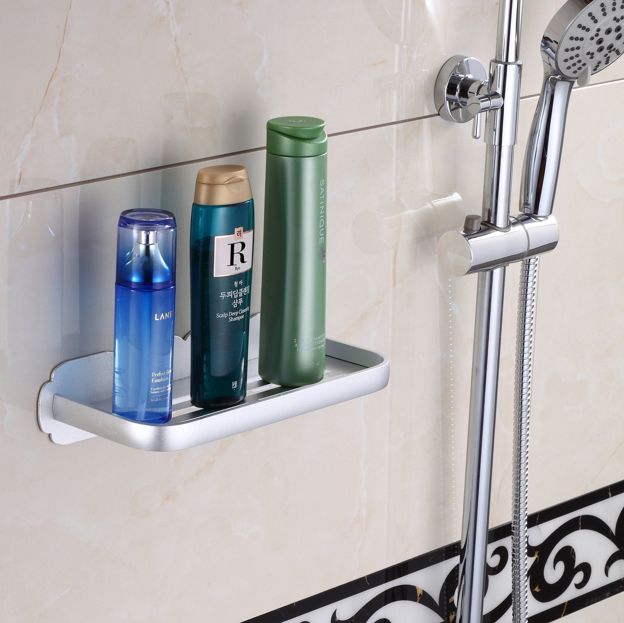 Wangel Adesivo Forte Mensola Bagno Doccia, Colla Brevettata + Shelf