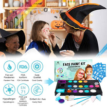 Carica l&#39;immagine nel visualizzatore di Gallery, Truccabimbi Kit Trucco Viso Bambini Trucchi Carnevale Colori per... - Ilgrandebazar